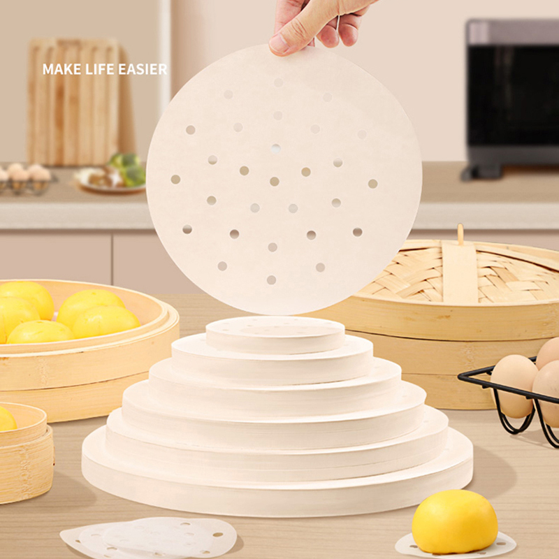 Steamer Bamboo Set - 50/100 pces papéis de vapor de