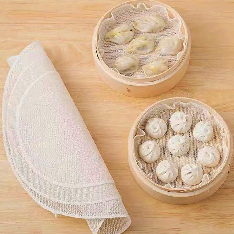 5 pçs 28cm algodão puro pano d - Steamer Bamboo Set avaliação e preço