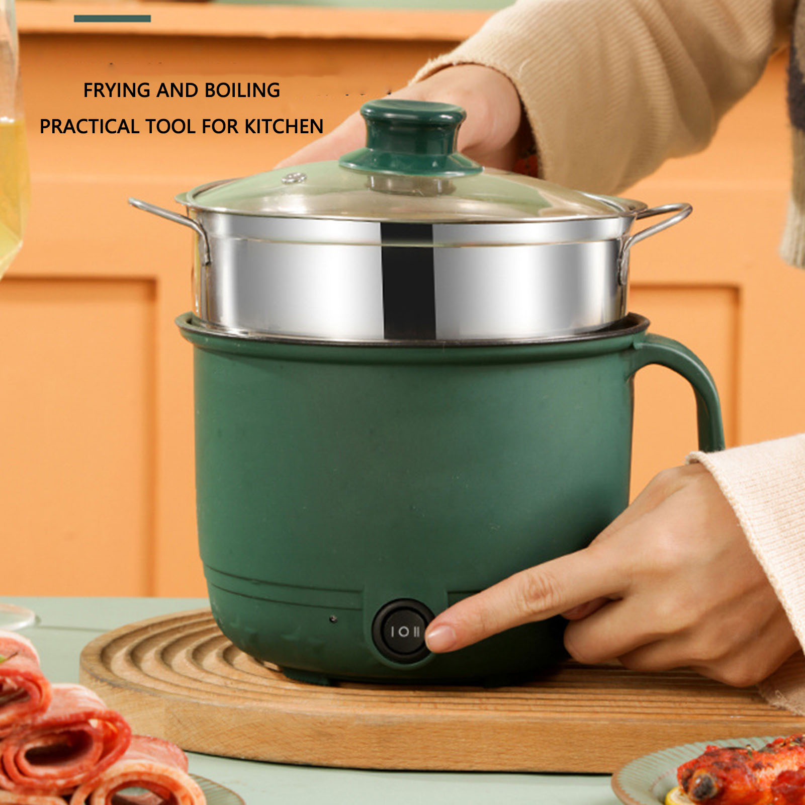 Panela Elétrica 1.5L 600W em A - Home Cooking Electric avaliação e preço